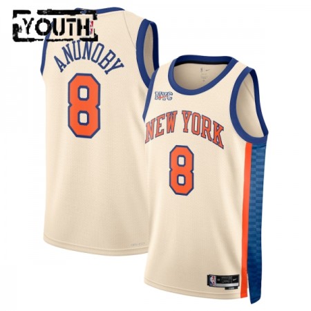 Camiseta Niños New York Knicks Og Anunoby 2025-26 Nike City Edition Blanco Swingman Camiseta Niños New York Knicks Og Anunoby 2025-26 Nike City Edition Blanco Swingman